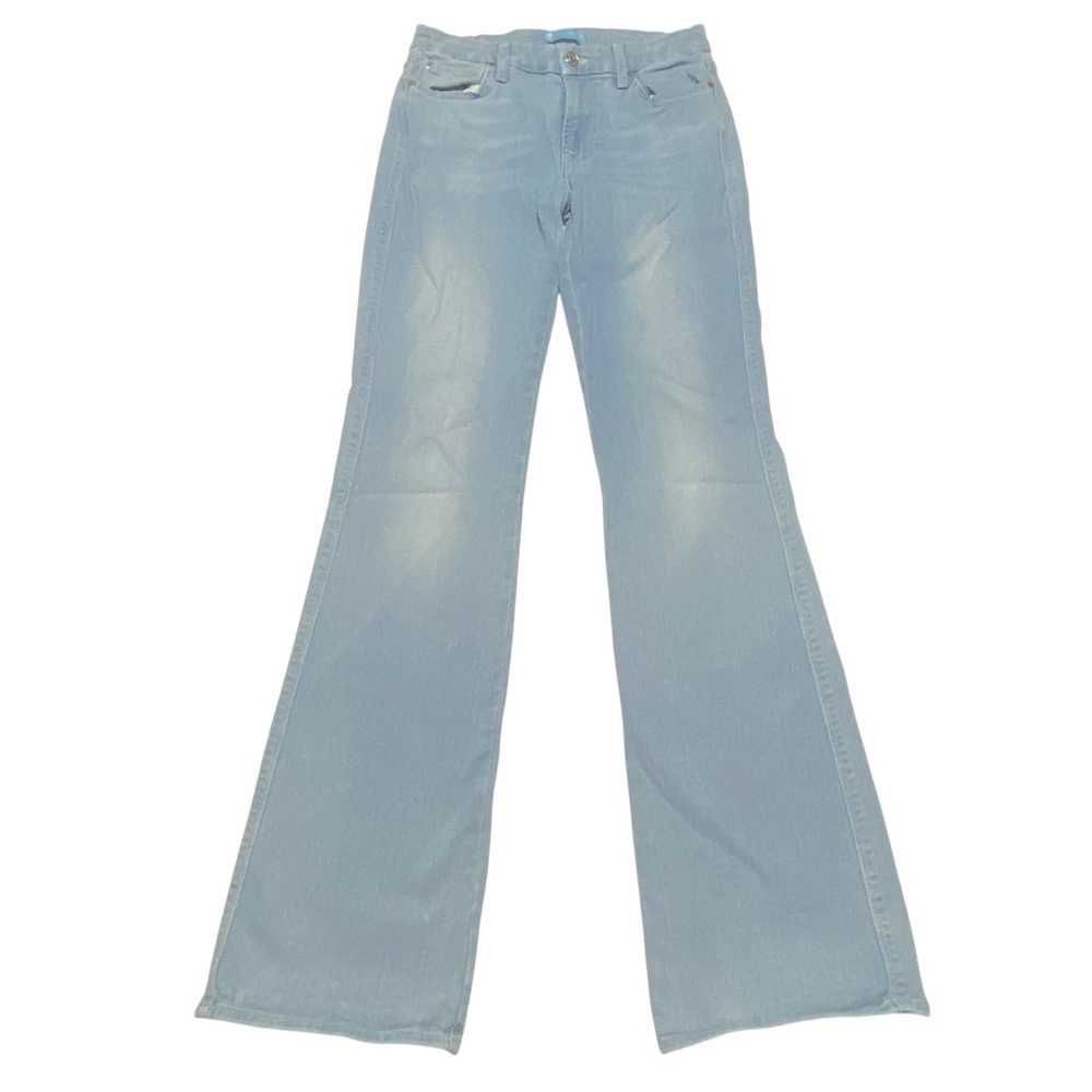 7 For All Mankind Kimmie Straight Light Wash Blue Jeans Stretch Denim Size 28